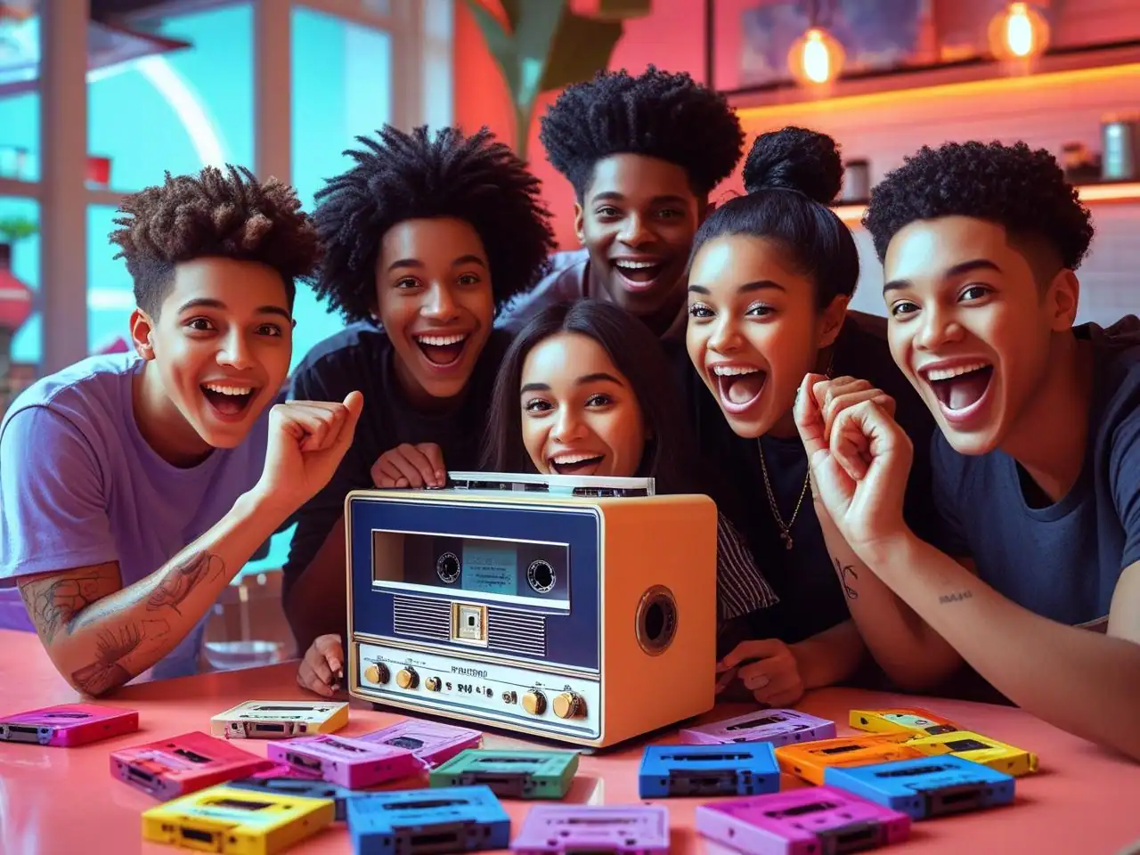cassette, genz , ai image
